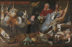 Uma loja de jogos de Frans Snyders or Snijders