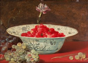 Morangos com um cravo de Frans Snyders or Snijders