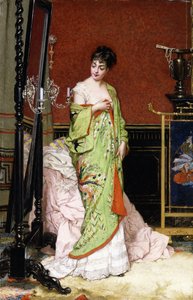 O quimono verde, 1876 de Frans Verhas