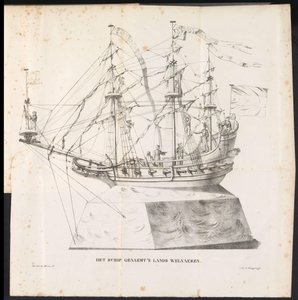 Navio como um flutuador na procissão de Saint Rombout, 1825 O navio é chamado 