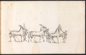 Vão do primeiro carro alegórico na procissão de Saint Rombout, 1825