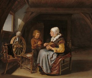 Dizendo graça, c.1650-55 de Frans van Mieris
