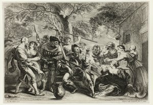 Soldados e Camponeses de Frans van den Wyngaerde