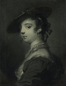 Retrato de uma jovem senhora, à altura do busto (óleo sobre tela)