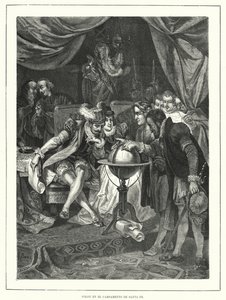 Cristóvão Colombo no acampamento de Santa Fé, Espanha de Franz (after) Kollarz