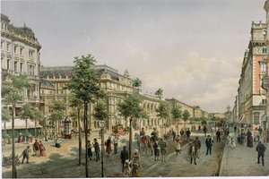 A Ópera de Viena pouco depois de concluída ... de Franz Alt