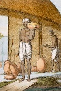 Homem-manteiga, de "Os hindus, ou a descrição de suas maneiras, trajes e cerimônias", c.1808-12 (gravura colorida)