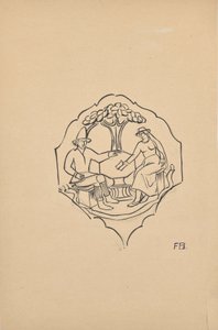 Casal de camponeses (enchimento de um móvel?) de Franz Barwig d. Ä.