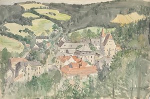 paisagem da aldeia de Franz Barwig d. Ä.