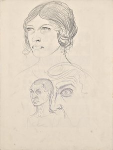 Estudos de retrato de Rosa e Walter Barwig de Franz Barwig der Ältere