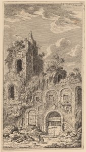 Fragmento da muralha da cidade velha em San Giovanni Laterano de Franz Edmund Weirotter