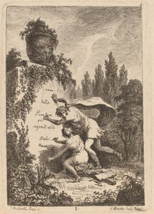 Na Vinda a Roma: pl. 1 de Franz Edmund Weirotter after Étienne de Lavallée Poussin