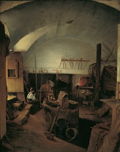 O interior de uma forja de Franz Eybl