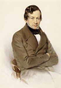 Retrato de Anton Diabelli, sentado meio comprimento, 1842