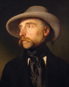 Retrato do pintor Franz Wipplinger (1762-1812), pintura de Franz Eybl (1806-1880)