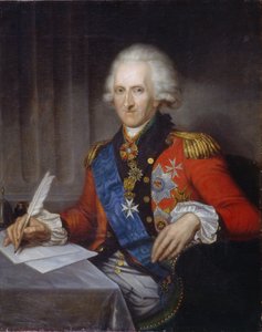 Retrato do Conde de Stateman e Reformador Jacob Sievers (1731-1808). Pintura por Gerhard von Kugelgen (1731-1820), óleo sobre tela. Arte alemã do final do século XVIII, classicismo. Estado da Rússia de Franz Gerhard von Kugelgen