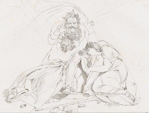 Der Tod des Édipus A Morte de Édipo, 1806. de Franz Hegi