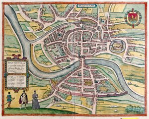 Bristol - Grã-Bretanha (gravura de Franz Hogenberg
