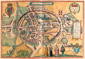 Canterbury, Inglaterra (gravura de Franz Hogenberg