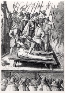 Execução de católicos na Inglaterra durante o reinado de Elizabeth I (1533-1603) de Franz Hogenberg