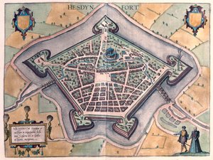 Hesdin, França (gravura de Franz Hogenberg