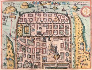 Jerusalém (saída 1), Israel (gravura de Franz Hogenberg