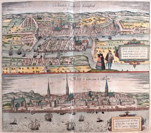 Kaliningrado, Rússia - Riga, Letónia (gravura de Franz Hogenberg