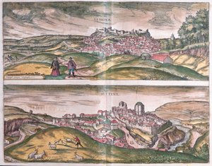 Lebrija e Setenil - Espanha (gravura de Franz Hogenberg