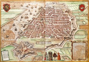 Mapa de Antuérpia (gravura de Franz Hogenberg
