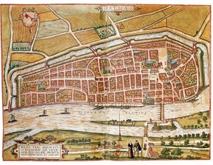 Mapa de Bremen (gravura de Franz Hogenberg
