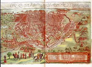 Mapa do Cairo (gravura de Franz Hogenberg