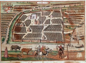 Mapa de Moscovo (gravura de Franz Hogenberg