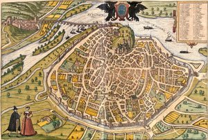 Plano de Avignon, França (gravura de Franz Hogenberg