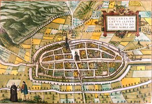 Plano de Kalkar (Calcaria), Alemanha (gravura de Franz Hogenberg