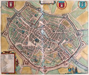 Tournai, Bélgica (gravura de Franz Hogenberg