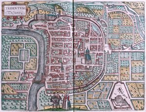 Trento, Itália (gravura de Franz Hogenberg