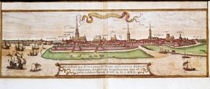 Vista de Hamburgo (gravação de Franz Hogenberg