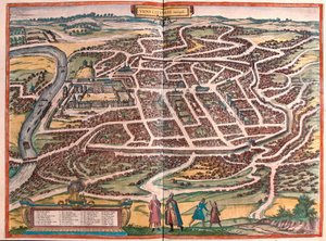 Vilnius, Lituânia (gravura de Franz Hogenberg