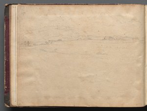 Álbum com Vistas de Roma e Arredores, Estudos Paisagísticos, página 03b: Paisagem Panorâmica Romana de Franz Johann Heinrich Nadorp