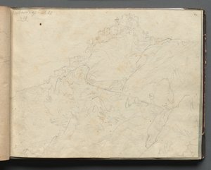 Álbum com Vistas de Roma e Arredores, Estudos Paisagísticos, página 04a: Cervera. de Franz Johann Heinrich Nadorp