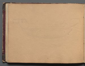 Álbum com Vistas de Roma e Arredores, Estudos Paisagísticos, página 19b: Esboço de um barco. de Franz Johann Heinrich Nadorp