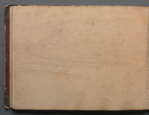 Álbum com vistas de Roma e arredores, Estudos de paisagem, página 29b: Estudo de paisagem de Franz Johann Heinrich Nadorp