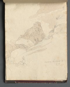 Álbum com Vistas de Roma e Arredores, Estudos Paisagísticos, página 33a: Cervera. de Franz Johann Heinrich Nadorp
