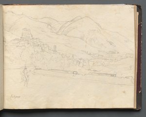 Álbum com Vistas de Roma e Arredores, Estudos da Paisagem, página 42a: Paisagem Romana. de Franz Johann Heinrich Nadorp