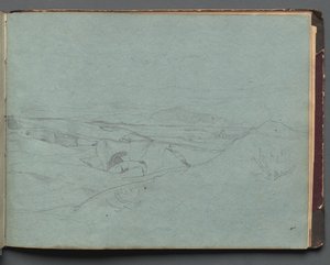 Álbum com Vistas de Roma e Arredores, Estudos da Paisagem, página 52a: Paisagem Romana. de Franz Johann Heinrich Nadorp