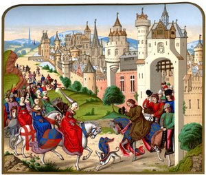 Entrada da rainha Isabel da Baviera em Paris, c1500, 1870.