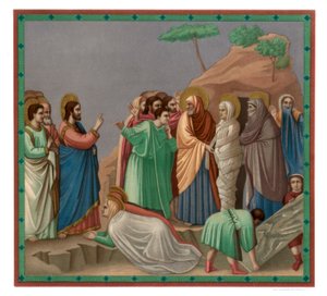 Cenas da Vida de Cristo: Levantamento de Lázaro, 1304-1305 1870 de Franz Kellerhoven