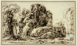 Rochas, árvores e rio de Franz Kobell