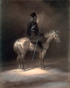 Cossaco a cavalo, 1837. de Franz Krüger