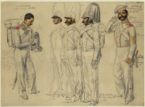 Jacob Kotscheroffskoy, Tschumarinoff Semianoffs, Lumpoff Ismailoff, Sokoloff Feldwebel Gewdokimoff de Franz Krüger